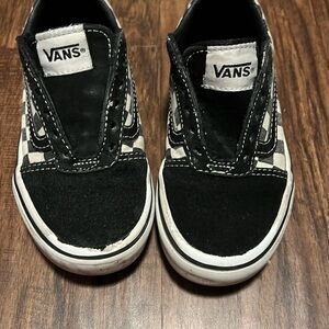 Vans Kids Checkerboard Black and White Sneakers